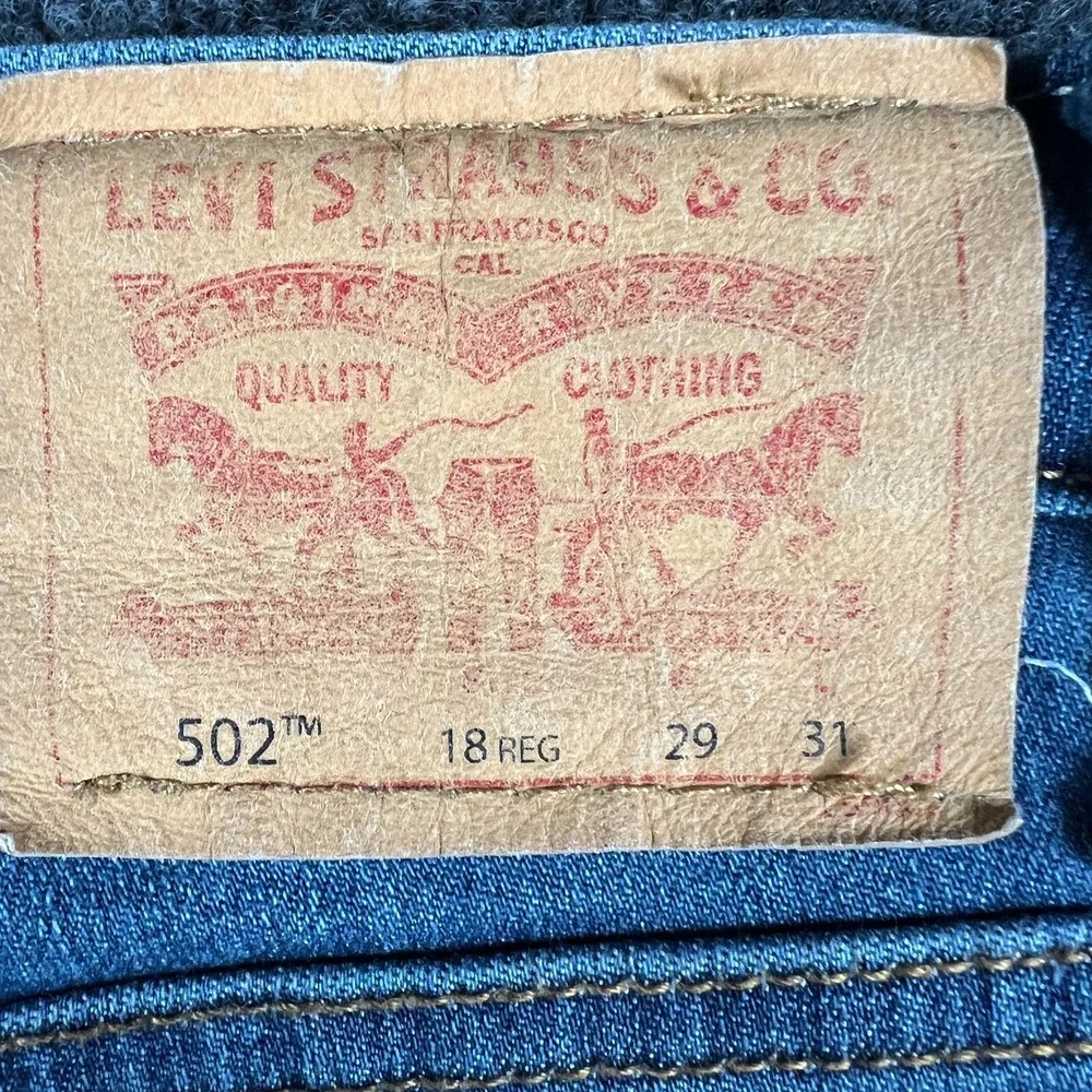 Levi's 502 Tapered‎ Fit Strong Performance Jeans 30x30 Blue Denim Cotton